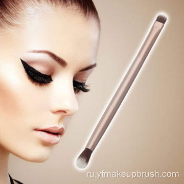 Double Eye Shadow Brush Champagne Gold Makeup Щетка